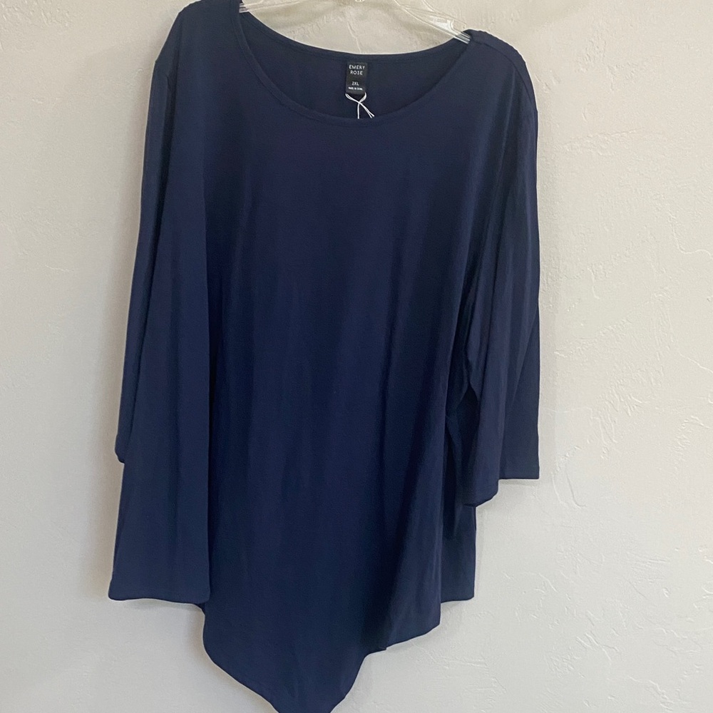Navy Long Sleeve Women's Top